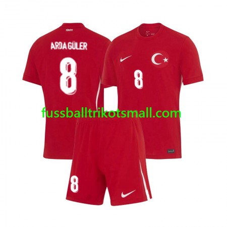 Fußballtrikots Türkei Arda Guler 8 Kinder EURO 2024 Kurzarm Auswärts-trikot kaufen